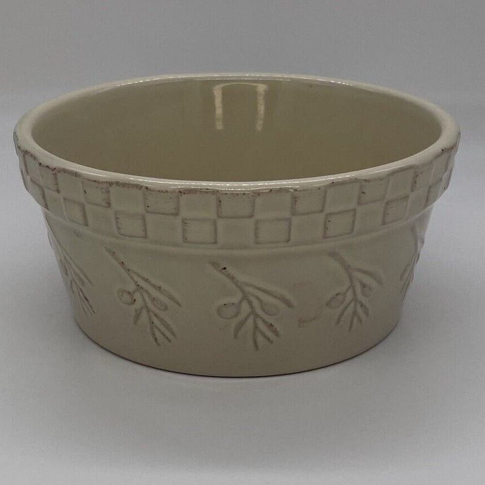 Home Grown Riviera Van Beers Signature White Stoneware Bowl 6.25"